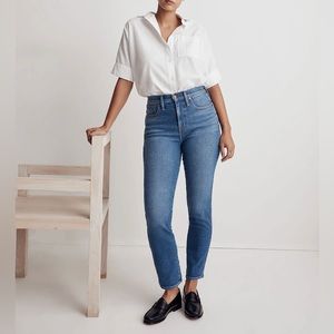 Madewell Curvy Stovepipe Jeans in Leaside Wash in size 32